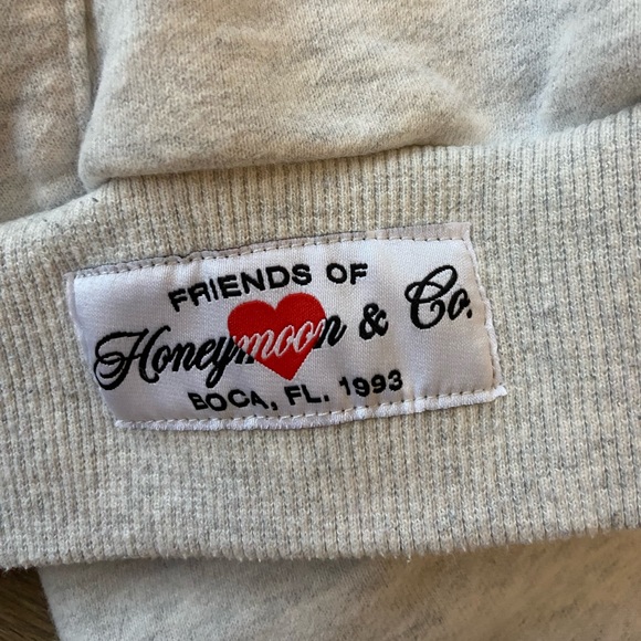 Grey oversized hoodie - blue print on the front - barely worn - Picture 3 of 4